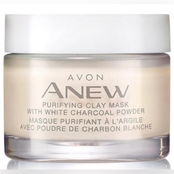 🧑🏾QTY 2 PURIFYING CLAY MASK Anew Avon White Charcoal Powder Remove Impurities - Picture 3 of 11